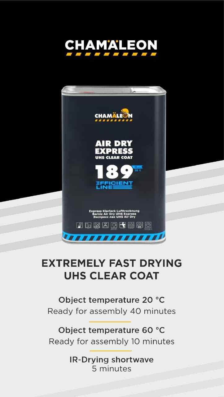 189 UHS Air Dry Express Clear Coat - 7.5L Kit